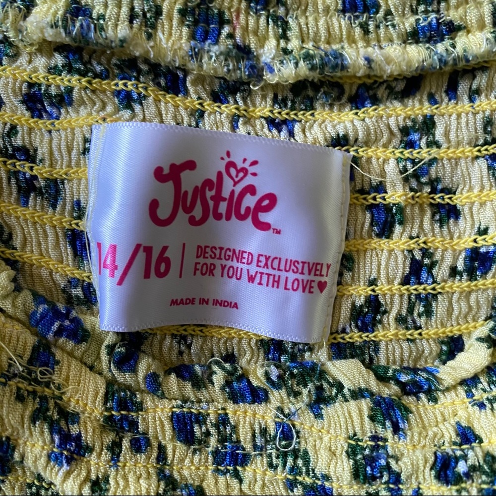 Yellow Ruffled Justice top - Picture 2 of 5